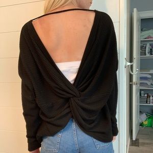 Boutique twist back top